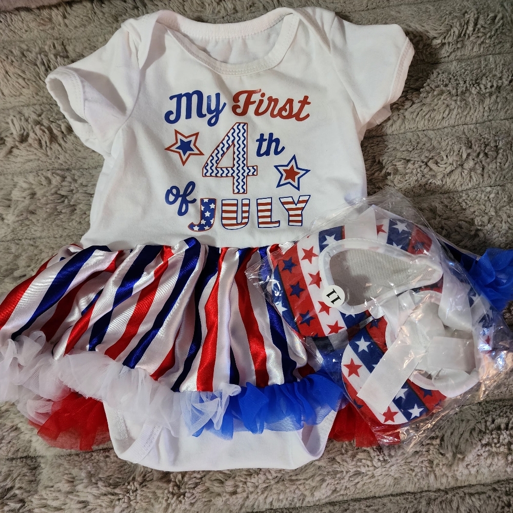 0-3 month 4th of July outfit